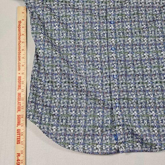 Robert Graham Shirt Mens L Geometric Classic Fit Short Sleeve - Picture 6 of 8